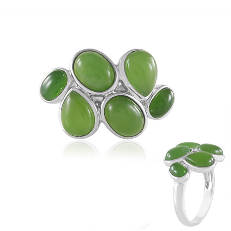Kanadische Jade-Silberring