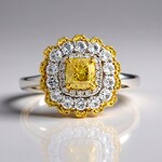 Anello in oro con Diamante Giallo SI2 (CIRARI)