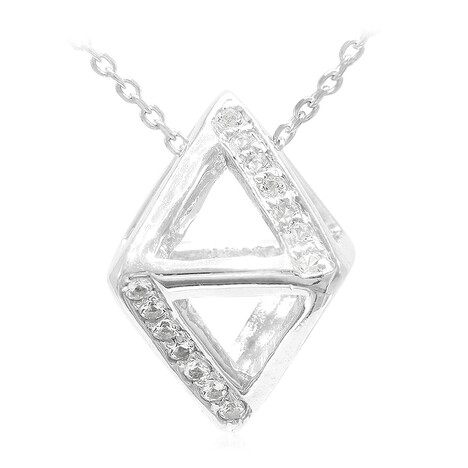 Weißer Topas-Silberhalskette