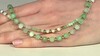 Zilveren halsketting met chrysopraasstenen (Riya)
