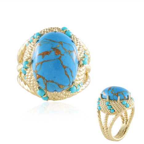 Anillo en plata con Turquesa (Faszination Türkis)