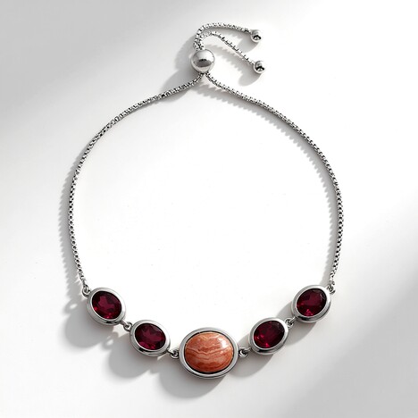 Bracciale in argento con Rodocrosite (Faszination Türkis)
