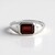 Anello in argento con Granato Mozambico