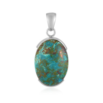 Ciondolo in argento con Crisocolla (Bali Barong)