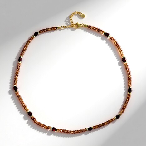 Collana in argento con Zircone Cognac (Riya)