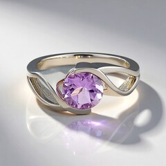 Anello in argento con Ametista Rose de France