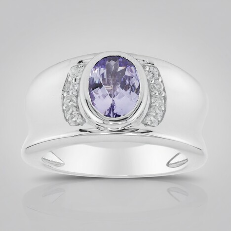Anello in argento con Tanzanite (non riscaldata) (Remy Rotenier)