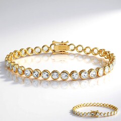Bracciale in argento con Topazio Bianco