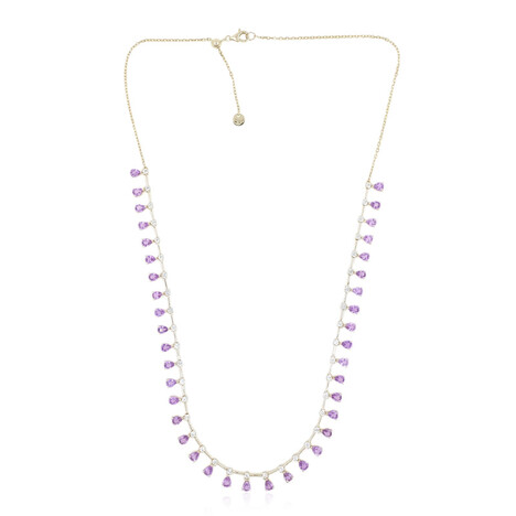 Collar en oro con Zafiro púrpura de Ceilán