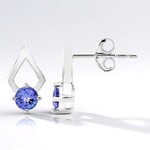 Orecchini in argento con Tanzanite (Pallanova)
