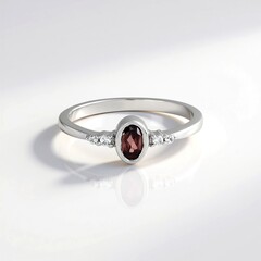 Anello in argento con Zircone Rosa