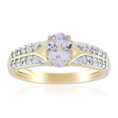 9K Unheated Pink Tanzanite Gold Ring