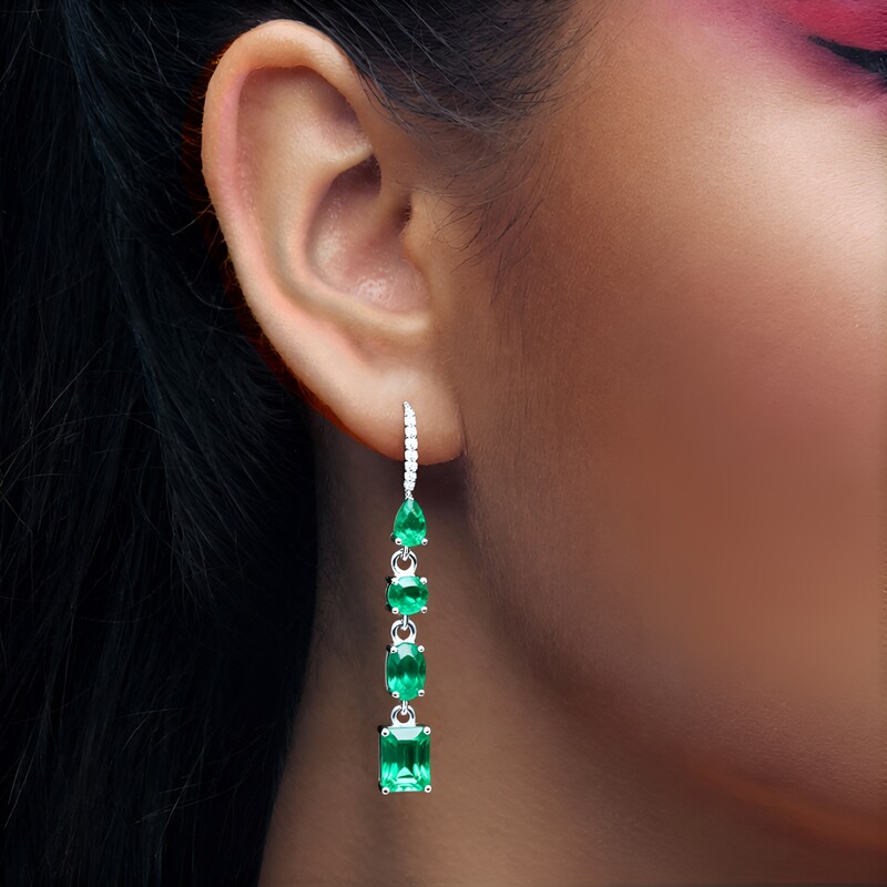 Nova Era Emerald Silver Earrings (de Melo Essence)