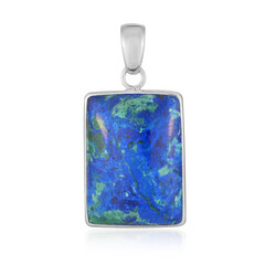 Ciondolo in argento con Malachite Azzurrite (Bali Barong)