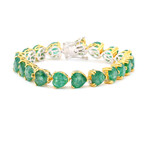 Pit D8 Emerald Silver Bracelet (Gems en Vogue)
