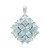 Pendentif en argent et Topaze bleu ciel