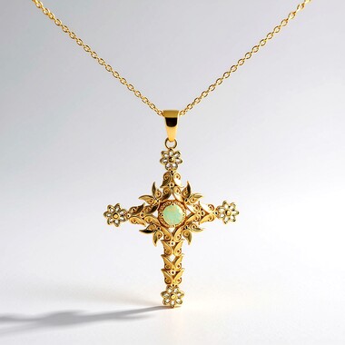 Collana in argento con Opale di Welo