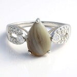 Anello in argento con Agata Botswana