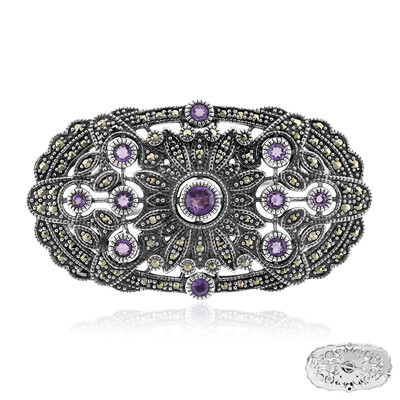 Amethyst-Silberbrosche (Annette classic)