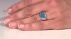Zilveren ring met een Blauwe Ethiopische Opaal