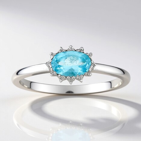 Anello in argento con Apatite Blu