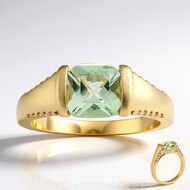 Grüner Beryll-Goldring (de Melo Gold)
