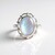 Anello in argento con Pietra di Luna Arcobaleno