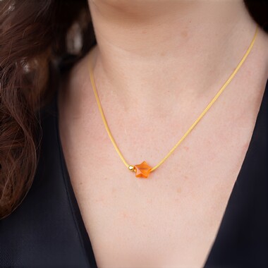 Collar en plata con Cornalina