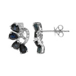 Blauer Ceylon-Saphir-Goldohrringe (CIRARI)