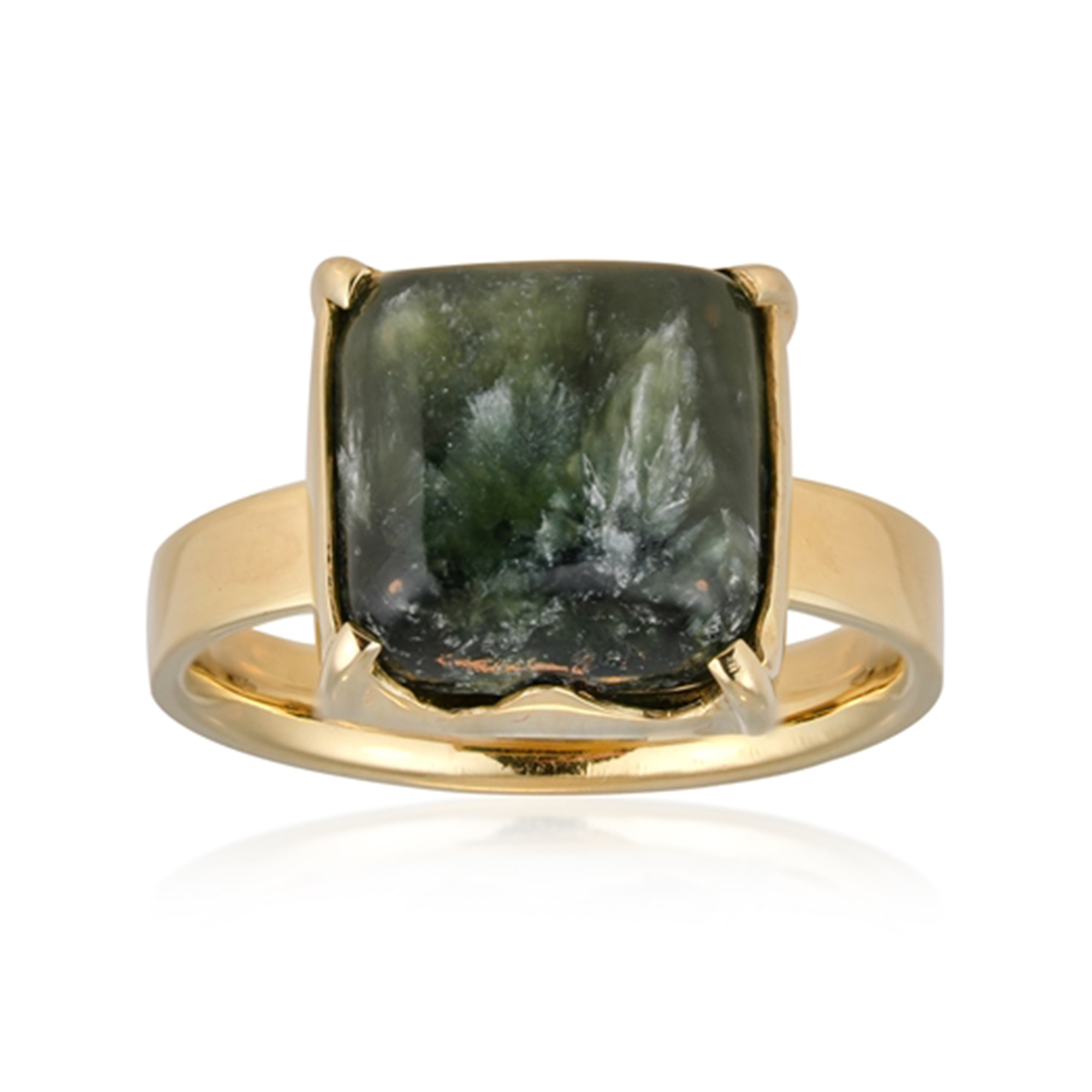 Seraphinit Seraphinit Goldplattierter Silberring