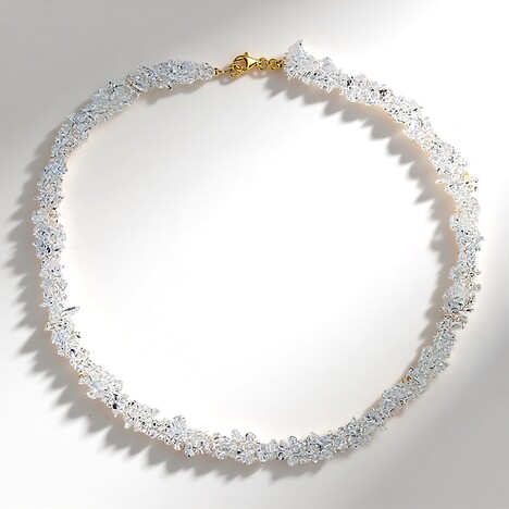 Collana in argento con Quarzo Bianco