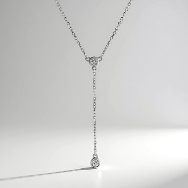 Gouden halsketting met I3 (H) Diamanten (de Melo Gold)