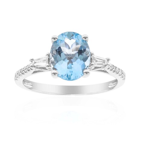 Brasilianischer Aquamarin-Goldring (CIRARI)