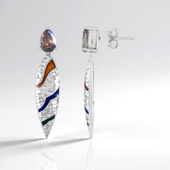 Orecchini in argento con Labradorite