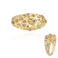 I2 Champagner-Brillant-Silberring (Ornaments by de Melo)