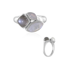 Bague en argent et Pierre de lune bleue (KM by Juwelo)