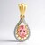 Pendentif en or et Tourmaline rose de Californie