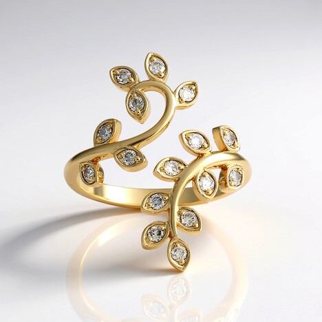 Anello in oro con Diamante Cioccolato I2 (SUHANA)