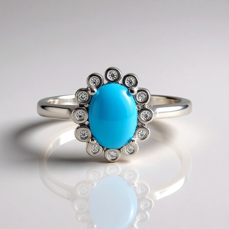 Anello in argento con Turchese Sleeping Beauty (Faszination Türkis)