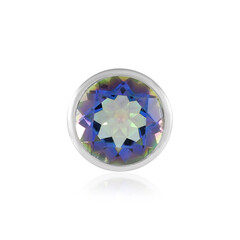 Mystic Blue Quartz Silver Pendant