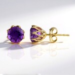 Pendientes en oro con Amatista de Marruecos (de Melo Gold)