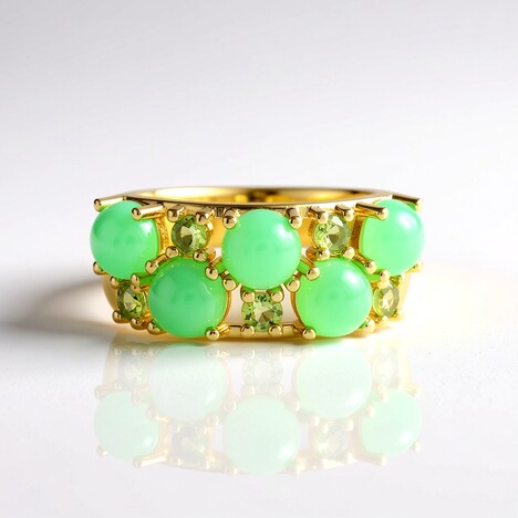 Anello in argento con Crisoprasio (KM by Juwelo)