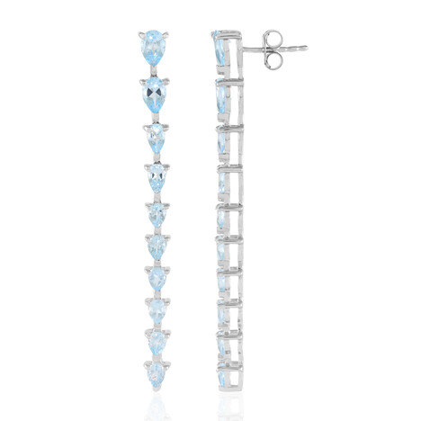 Orecchini in argento con Topazio Blu Cielo