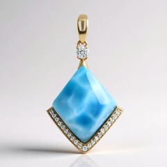 Ciondolo in oro con Larimar