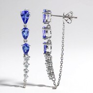 Pendientes en oro con Tanzanita AAA (CIRARI)