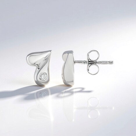 Orecchini in argento con Diamante I2 (H)