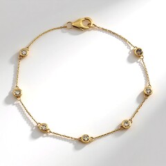 Bracciale in oro con Diamante Champagne I2 (de Melo Gold)