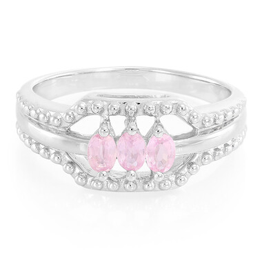 Anello in argento con Zaffiro Ceylon Rosa