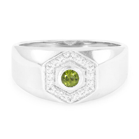 Cuprian Tourmaline Silver Ring