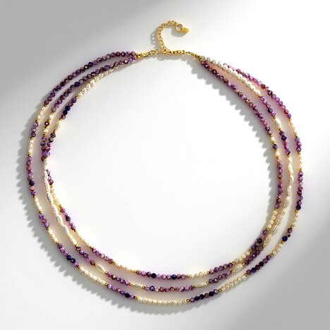 Collier en argent et Charoïte (Riya)